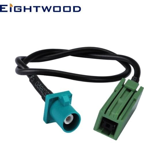 Eightwood Car GPS Antenna Adapter Cable Fakra Z Male Straight to GT5-1S Green Female Pigtail Cable RG174 30cm Customizable