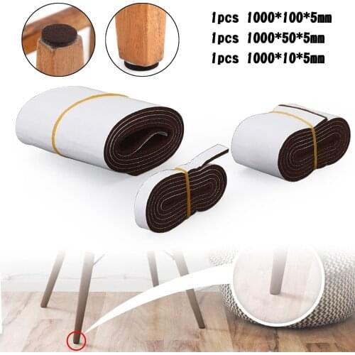 Areyourshop 1m Furniture Table Chair Leg Felt Pads Self Adhesive Sticker Floor Protector