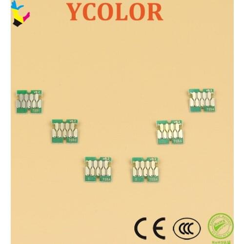 Fast shipping! 60pcs/lot V8.2 version one time use cartridge chip for Epson Surecolor F2000, 10 sets stable ink chip for F2000