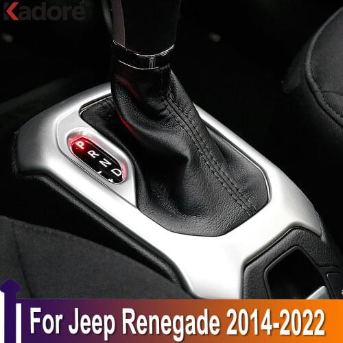 For Jeep Renegade 2014-2016 2017 2018 2019 ABS Matte Center Control Gear Shift Panel Decoration Cover Trim Interior Accessories