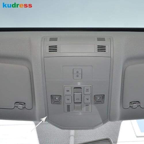 For Volkswagen VW T-Roc TROC 2017 2018 2019 Carbon Fiber Interior Roof Front Reading Light Lamp Frame Cover Trim Car Accessories