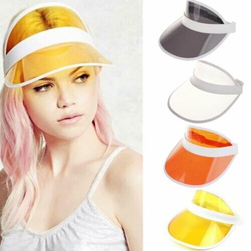 1Pc Summer Casual Visor Sun Plain Hat Unisex Men Women Neon Hat Sun Visor Golf Sport Tennis Adjustable Headband Cap