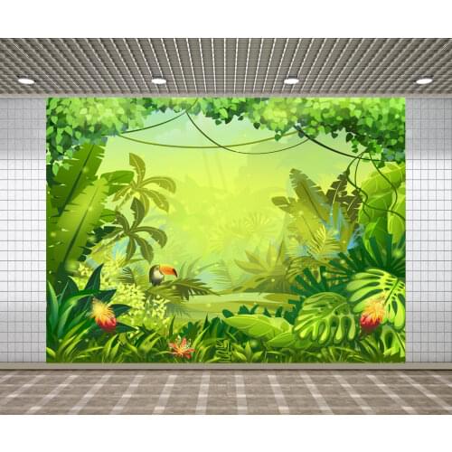 Lyavshi Jungle Safari Backdrop Photography Backdrops Happy Birthday Backdrop Background Banner Birthday Baby Shower Backdrop