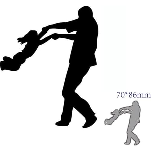 Metal cutting dies cut die Dad and daughter decoration Scrapbook paper craft knife mould blade punch stencils dies