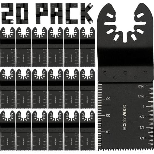 20pcs Multi Tool Blades Renovator Multitool Saw Blade Oscillating Cutting Dics Wood Tools for Power Reciprocating Hand Tools Set