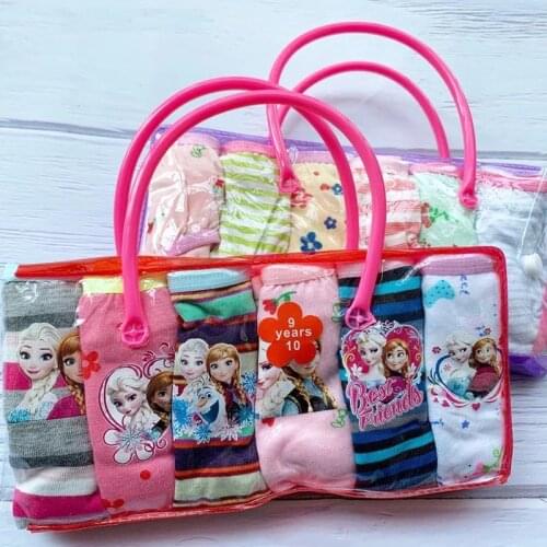 6Pcs/lot Baby Boys Girls Underwear Marvel Spiderman Mickey Mouse Elsa Disney Cartoon Cars Cotton Panties for Children Underpants