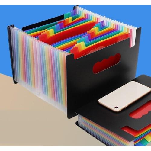 File Folders Colorful A5 Multi-Layer Expanding File Receipt Folder Organizer Pockets Holder Office School Supplies