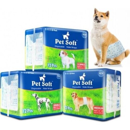 Male Dog Diapers Soft Pet Shorts Disposable Leakproof Nappies Puppy Underpants Super Absorption Large Dogs Physiological Pants