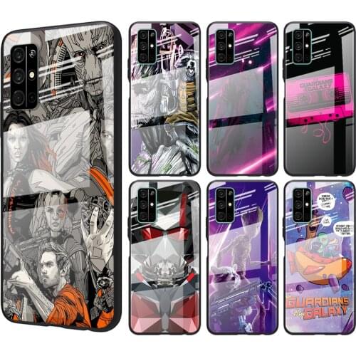 Tempered Glass Cover Guardians of the Galaxy For Huawei Honor 30 20 10 9X 8X Pro Plus Lite Shockproof Shell Phone Case
