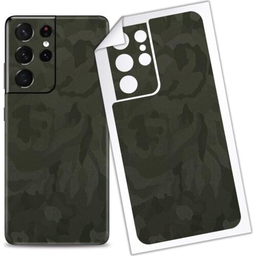 YCSTICKER Luxury Texture Protective Vinyl Skin Decal Full Body Wrap Film Slim Cover Back Sticker for Samsung Galaxy S21 Ultra