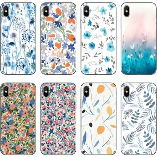 Luxury Wildflowers Transparent Phone Case For iPhone 12 11 Pro Max Mini XS Max XR X 8 7 Plus 6 6S Plus 5 5S SE 2020
