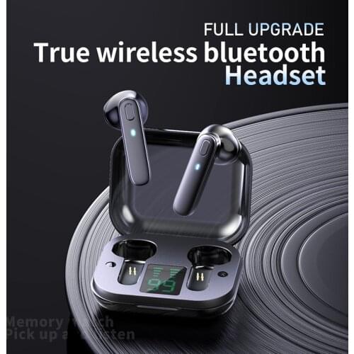 R20 Full Frequency HIFI Music Headset Wireless Bluetooth Headset LED Digital Display Sports Waterproof Business In-Ear Headset