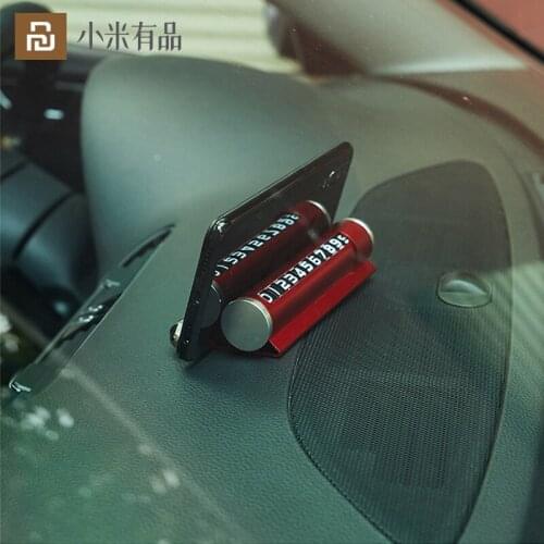 Youpin Multifunction Car Temporary Parking Card Telephone Number Car Safety Hammer Aromatherapy Mobile Phone Holder
