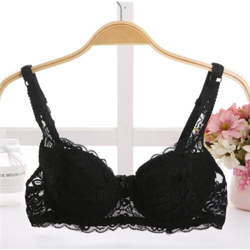 Spring summer thin women B C lace female lingerie deep V sexy bra Padded Sexy lace Bra for girl gather breast sleep lady bra