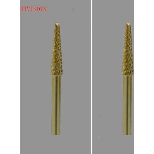 Gold Small Cone Bit - HIVISOIN Carbide Nail Drill Bit - M