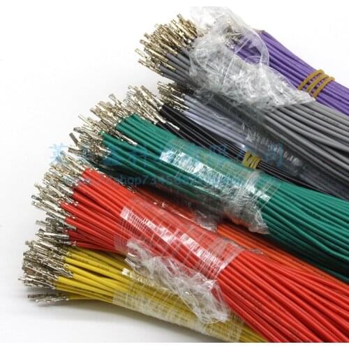 100PCS MX3.0 female terminal line single-end terminal 1007/22# line wire tail tinned single wire harness length 20/30CM