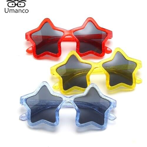 2021 New Fashion Cartoon Sunglasses for Children Star Shape Plastic Frame Grey AC Lens Boys Girls Sun Glasses Gift Travel UV400