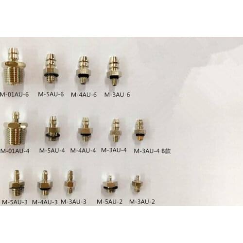 30 Pieces 1.55mm Air Pneumatic Hose to M5 Male Mini Barb Fitting / Brass