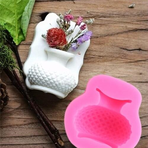 Flower Vase Shape 3D Silicone Mold Vase Fondant Mold Cake Decorating chocolate gumpaste Soap Mould