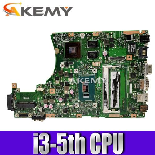 Akemy X455LD Motherboard i3-5010U For Asus X455L X455 Y483L W419L W409L Laptop motherboard X455LD Mainboard X455LD Motherboard