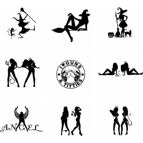 Car Stickers Witch Sticker Girls stickers auto products Vinyl Decals Decorate Stickers Auto Products car Door Window Decoration
