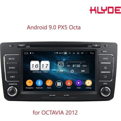KLYDE KD-8307 2din 8inch Android 9.0 octa core Car DVD Radio video player for OCTAVIA 2012 with GPS Bluetooth