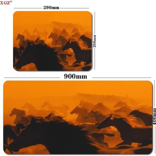 XGZ Animal White Horse Mouse Pad Large Seam Large Table Pad Mouse Pad XL Game Pad Anti-slip Mat/Game Cs Go 90x40cm desk mats