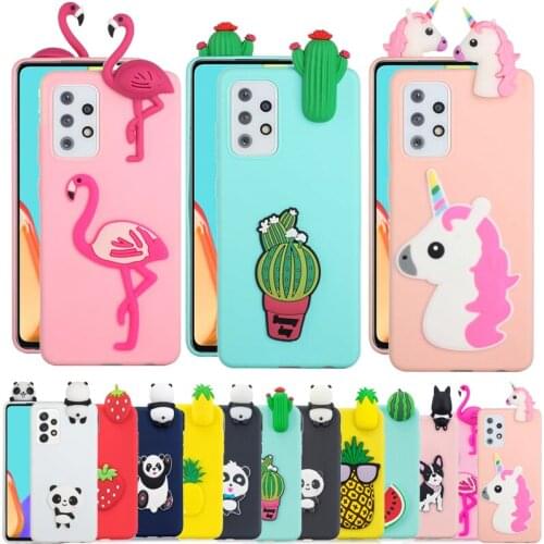 For Samsung A32 Pet Bear Phone Case For Galaxy A32 A 32 A52 A12 A72 A02 A42 5G Cute Unicorn Cover Soft Silicone Bumper Funda Cat