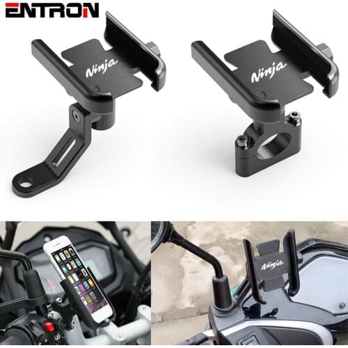 For Kawasaki NINJA 250 300 400 650 1000 ninja400 ninja650 ZX6R ZX10R ZX25R Handlebar Mobile Phone Holder GPS Stand Bracket