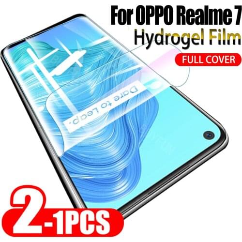 1-2PCS Hydrogel Film For Oppo Realme 7 Pro Screen Protector Hydrogel Protective Film For oppo realme 7 pro oqqo screen film