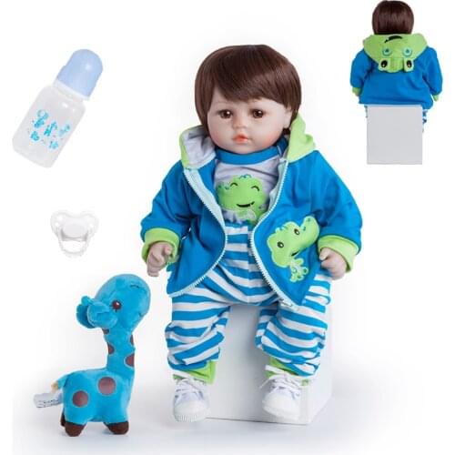 Hoomai 24inch Reborn Baby Doll Soft Silicon 60 cm Alive Reborn Boneca Collectible Little Man For Boy Kids Playmates