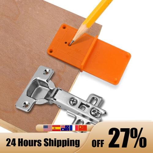 35/40mm Woodworking Punch Hinge Drill Hole Opener Locator Guide Drill Bit Hole Tools Door Cabinets DIY Template Woodworking Tool