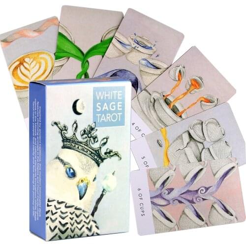 White Sage Tarot Cards Full English Classic Board Games Cards Imaginative Oracle Divination Desk Game Tarot Cards With PDF