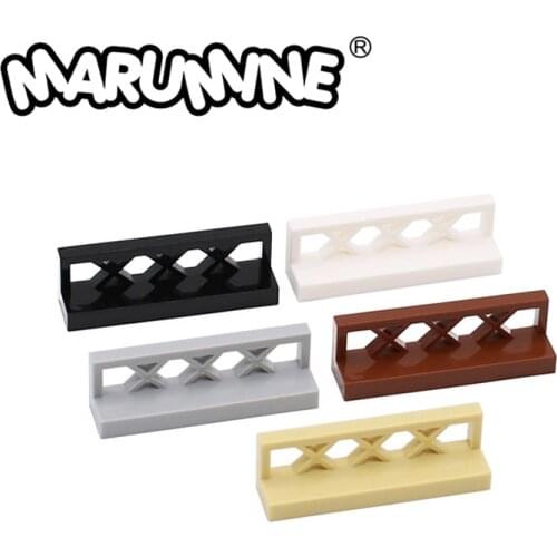 Marumine Fence 1 x 4 x 1 MM 3633 Creator expert Bricks Guardrail Set Railing Building Materials For Home Construction Blocks Set