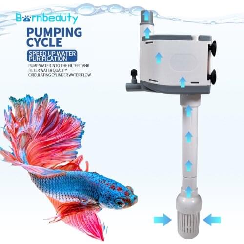 3-in-1 Multi-function Aquarium Oxygen Pump Fish Tank Skimmer Tools Tank Filter Circulating Water Submersible Purifier Filter 220