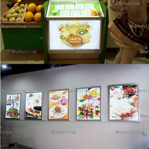 Wall Mounted A2 Snap Frame LED Menu Advertising Light Boxes,Ultra Bright LED Menu Boards