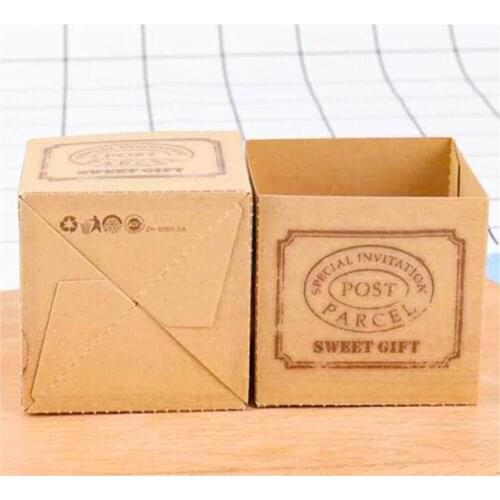 New 500pcs/lot Square Kraft Cube 7 oz Tasting Sample Dessert Cups Disposable Parfait Appetizer Cup Party Shooters Desserts