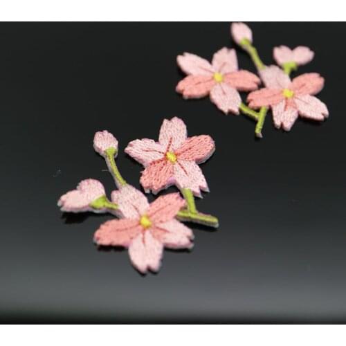 2pc/lot Fashion iron on cute flowers patches for clothing embroidery ironing appliques parche DIY handmade clothes accessories