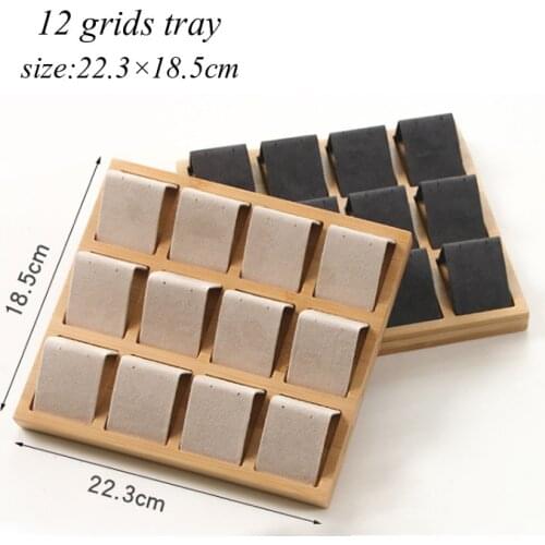 Luxury Bamboo Wood Earrings Display Tray 4 Sizes To Choose For Woman Earrings Display Stand Jewelry Display Tray