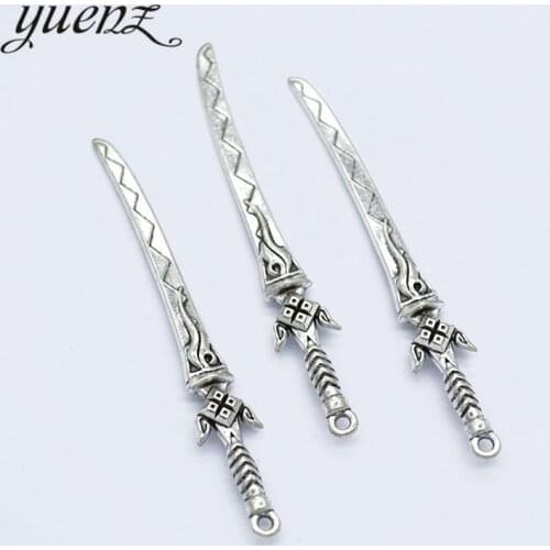 YuenZ 7 pcs Antique Silver color Game animation weapon Charms for diy charms pendant necklace jewelry making M58