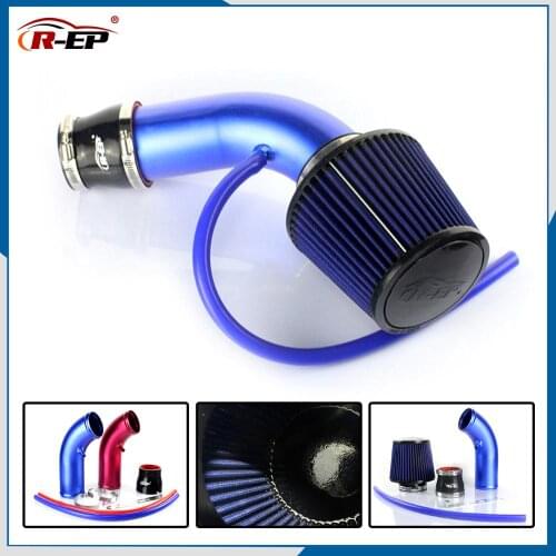 R-EP Turbo Cold Air Intake System Induction Pipe Tube Racing Car Kit With Air Filter Cone 3inch 76mm High Flow Performace
