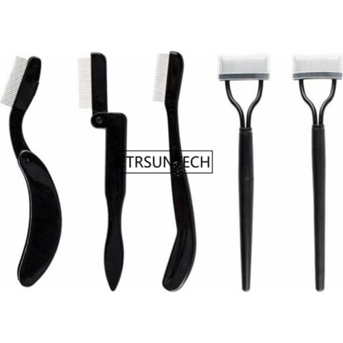 100pcs Folding Eyebrow Eyelash Comb with metal teeth can easily separate lashes after curling and mascara Makeup Comb F3265