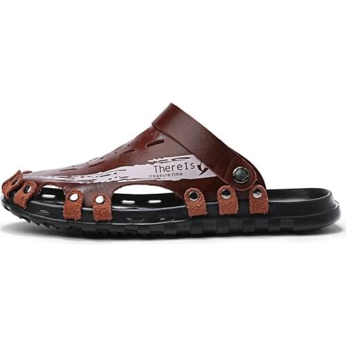 Sandel summer cuir heren man classic sandalle herren transpirables rasteira ritable de safety sandles hombre sandale sandal v