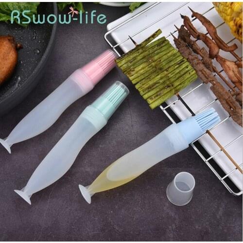 Silicone Belt Cover Pumping Brush BBQ Baking Oil Sweep DIY Baking Tools Silicone Brush For BBQ Tools Kitchen Stuff