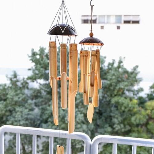 Wind Chime Handmade Eye-catching Bamboo Patio Porch Windchimes Bell for Daily Life