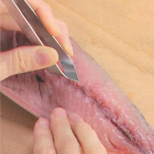 AYEVIN Stainless Steel Salmon Bone Tweezers Remover Pliers Pulling Pliers Picking Up Seafood Tools Kitchen Gadgets Epilation Cli