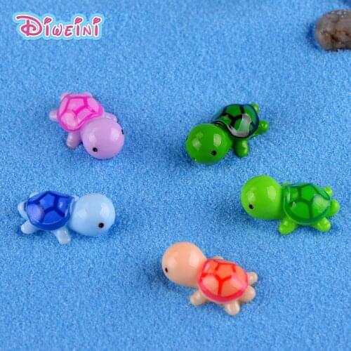 5pcs Colorful Turtle Miniature model Cartoon Animal Figurines Girl Boy toys baby creative gift home decoration PVC craft