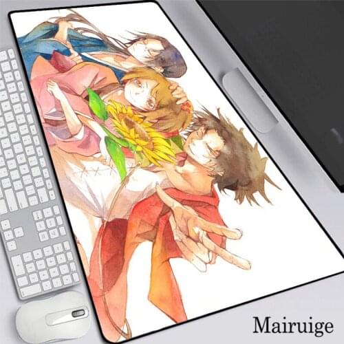 400X900mm Samurai Champloo Large Anime Natural Rubber Mouse Pad Gamer Locking Edge Keyboard XXL Deskmat Keyboard PCMice Mats