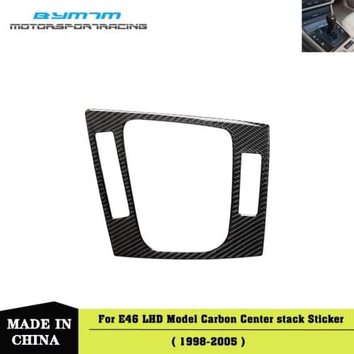 LHD Real Carbon fiber Central control panel Auto interior Car accessories For BMW 3 Series E46