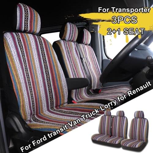 AUTOYOUTH New 1 + 2 Car Seat Cover Striped Color Seat Cover High Quality Suitable For Most Car Interiors